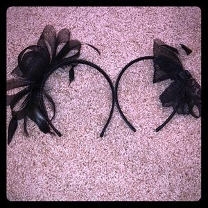 2 black dressy headbands